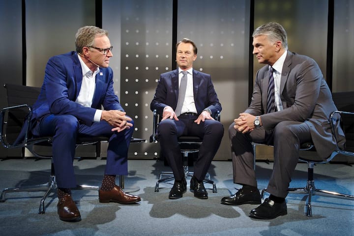 Andreas Meyer, SBB AG;
Dirk Schütz, Bilanz;
Sergio Ermotti, UBS Switzerland AG