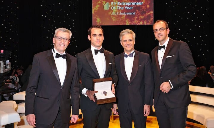 Die Sponsoren:
Ivo Furrer, CEO Swiss Life;
Edouard Meylan, CEO, H. Moser & Cie,;
Dino Graf, Leiter Corporate Communications, amag;
Markus Binkert, Swiss