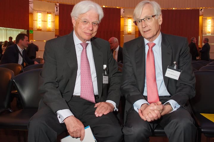 Thomas E. Preiswerk, Honorarkonsul der Bundesrepublik Deutschland ; Manfred Gentz, Präsident, ICC Deutschland, Vorstandsmitglied Handelskammer D-CH.