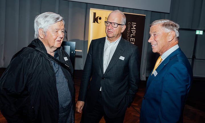 Jean-Pierre Bonny (Bonny Stiftung für die Freiheit), Etienne Jornod (Vifor Pharma AG) und Gerold Bührer (Swiss Life / Bonny Stiftung für die Freiheit)