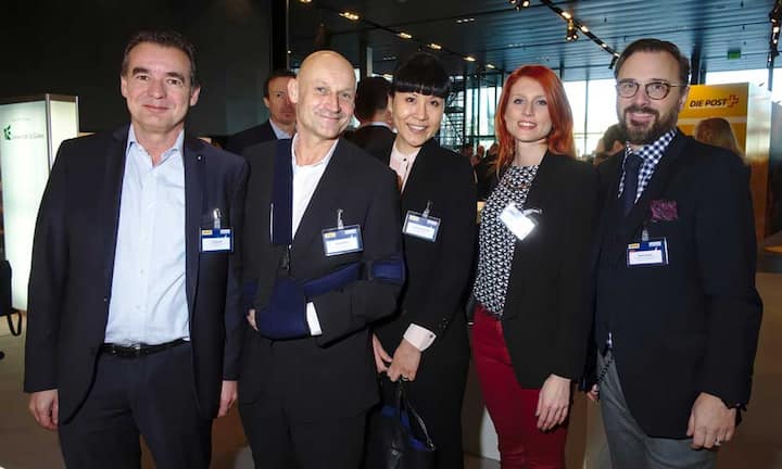 Urs Bratschi, Inhaber & Geschäftsführer, Baukoma AG;
Christof Glaus, Partner, Stücheli Architekten;
Kana Ueda Thoma, Kader Projektleitung, Stücheli Architekten;
Miriam Egli, Agentur am Flughafen AG;
René Eugstair, Creative Director, Agentur am Flughafen AG