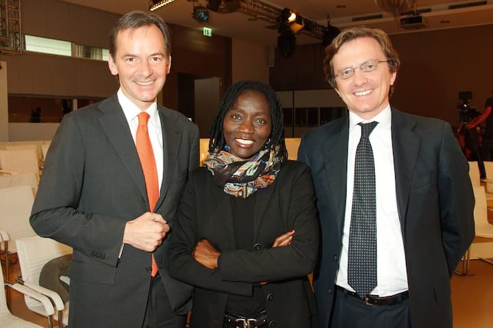 Andreas Jacobs, Chairman, Barry Callebaut; Auma Obama, Founder & Director, Sauti Kuu Foundation; Fx de Mallmann, Global Head of the Consumer Retail Group, Goldman Sachs.