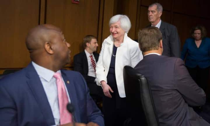 Nicht nur in der Politik sind Frauen auf dem Vormarsch, auch in der Finanzwelt: Janet Yellen führt als erste Frau die US-Notenbank Fed.