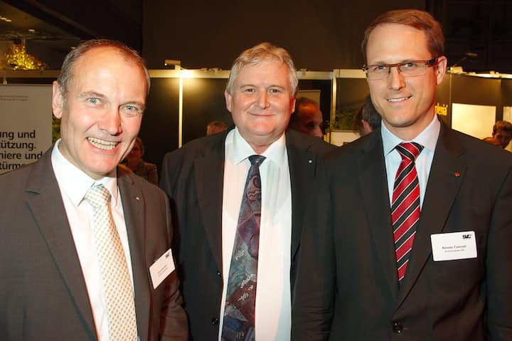 Urs Küchler, Kanton Obwalden; Thomas Hess, Implenia Schweiz AG; Renato Fasciati, zb Zentralbahn AG