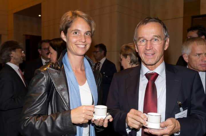 Franziska Füglistaler, CEO Supercomputing Systems AG; Hubert Österle, Direktor Institut für Wirtschaftsinformatik Uni St. Gallen