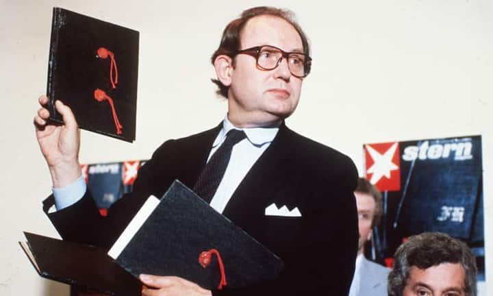 Gerd Heidemann sorgte mit den Hitler-Tagebüchern für einen der grössten Skandale der deutschen Mediengeschichte. Mehrere Millionen soll er mit der Entdeckung der vermeintlichen Tagebücher gemacht haben. Heute lebt er von Sozialhilfe und sortiert Akten. (Bilder: Keystone)