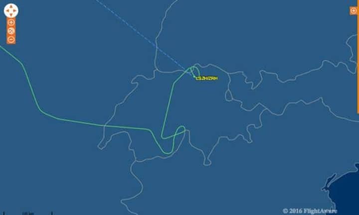 Die Flugroute führte über Zermatt und das Berner Oberland – ein kleiner PR-Stunt.