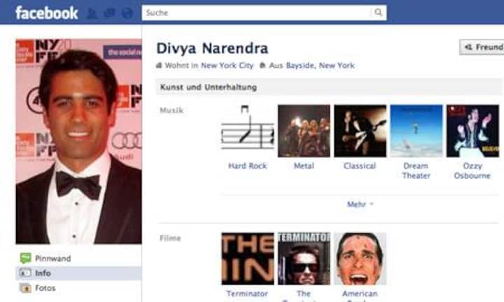 ... und Divya Narendra - allesamt Studienkollegen von Zuckerberg. Sie sehen sich von ihm hintergangen. Die Idee für den Social Network stamme von ihnen. Sie verklagten ihn daher allesamt, bekamen aber nur eine vergleichsweise geringe Summe von Zuckerberg.