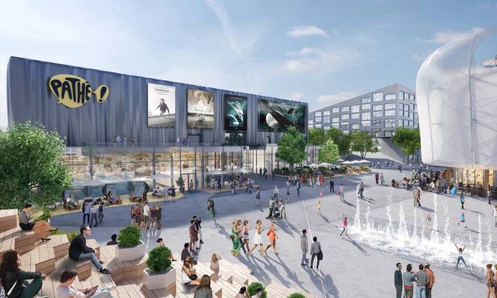 Pathé wird zwölf Kinos einrichten. Der deutsche Ex-Stuntman und Unternehmer Jochen Schweizer wird zudem eine stehende Indoor-Surfwelle betreiben, die erste ihrer Art in der Schweiz.