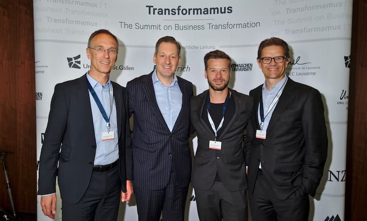 Andreas Herrmann, Professor, Uni St. Gallen;
Boris Collardi, CEO, Julius Baer Group;
Wolfgang Jenewein, Professor, Uni St. Gallen;
Torsten Tomczak, Professor, Uni St. Gallen (Bildlegende: v.l.n.r.)