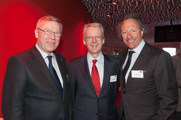 Dominique Folletête, Gemeindepräsident Bremgarten bei Bern; Ueli Winzenried, Vorsitzender der Geschäftsleitung, Gebäudeversicherung Bern; Christian Kauter, Partner, LC Partners