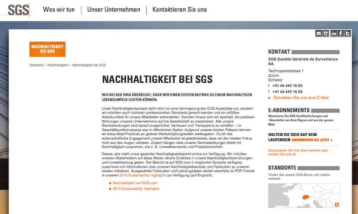 Platz 3: SGS (52,5 Punkte von maximal 100) Das Siegertreppchen wird angeführt von der Prüfungsgesellschaft SGS.