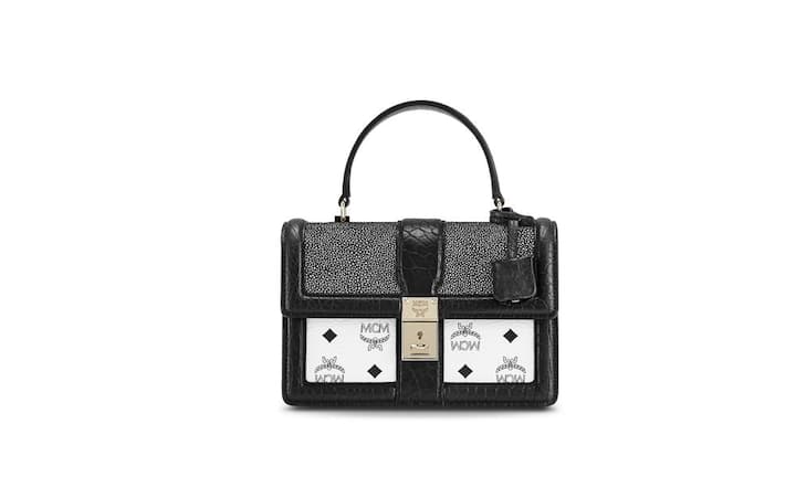 Tragbar: MCM Diese Tasche wird durch ihren kontrastreich gestalteten Patchwork-Look zum modischen Blickfang. Preis 1.095 Franken