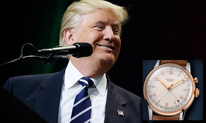 Das sind die Uhren der mächtigen Politiker: US-Präsident Donald Trump  bekam zur Amtseinführung eine Uhr der Schweizer Marke Vulcain. Die Tradition gilt seit Harry Truman für alle US-Präsidenten. Ob er die Vulcain Cricket auch tragen wird, ist aber noch offen. Der Milliardär besitzt zahlreiche weitere Luxusuhren.