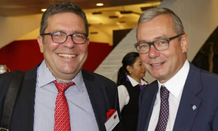 v.l.n.r. Thomas Pletscher; economiesuisse Mitglied der Geschäftsleitung, Ruedi Noser; Nationalrat Noser Management AG