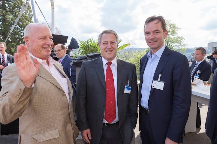 Thomas Schmidheiny, Chairman Spectrum; Urs Berger, VR-Präsident Die Mobiliar; Andreas Jacobs, VR-Präsident Barry Callebaut AG