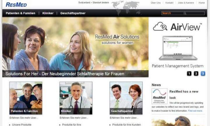 Platz 2: ResMed SchweizHealth Care: 46 Beschäftigte