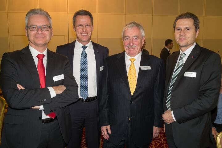 Riet Cadonau, KABA; Philippe Hertig, Egon Zehnder; Armin Meyer; Remo Luetolf, ABB Switzerland Ltd.