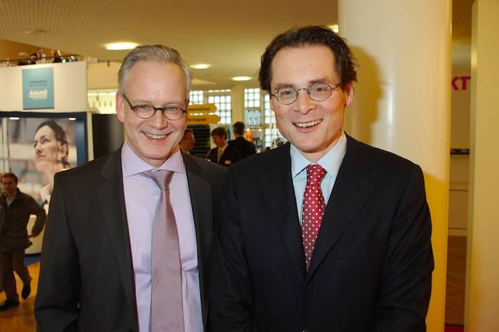 Eric Gujer, Leiter der Auslandsredaktion der NZZ; Roger Köppel, Verleger und Chefredaktor "Die Weltwoche"