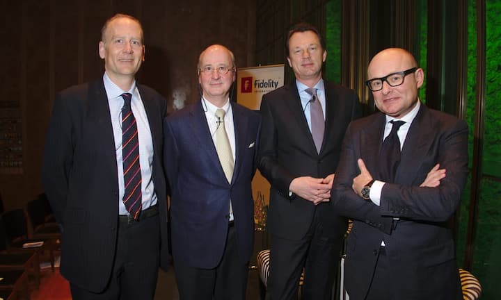 Nick Price, Fidelity, London;
Stéphane Garelli, Direktor, IMD;
Dirk Schütz, Chefredaktor, BILANZ;
Georges Kern, CEO, IWC Schaffhausen
