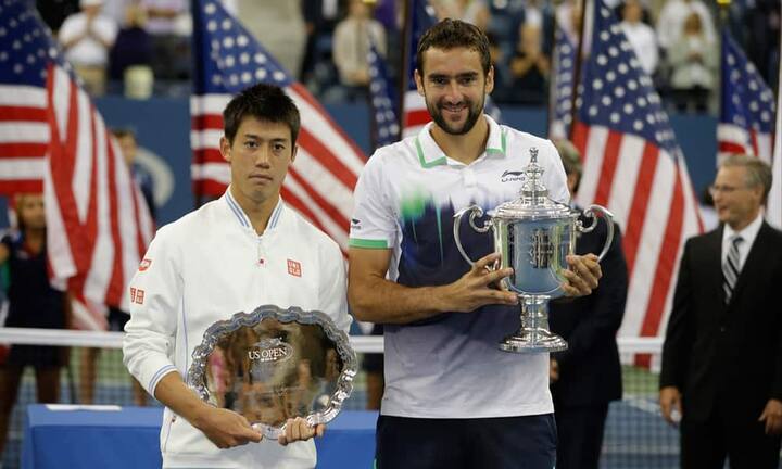 Bei den Männern standen sich im letztjährigen Final der Kroate Marin Cilic und der Japaner Kei Nishikori gegenüber. Für den Sieger Cilic war es der erste und bisher einzige Grand-Slam-Titel seiner Karriere. Der Verlierer und gegenwärtige Weltranglisten-Vierte Nishikori kam zum ersten Mal überhaupt in einem Grand-Slam-Turnier in den Final.