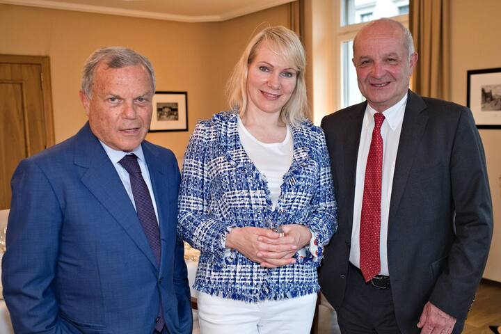 Sir Martin Sorrell, Founder, WPP; Margarita Louis-Dreyfus, Chairman, Louis Dreyfus Group; Martin Naville, CEO, Swiss-American Chamber of Commerce AMCHAM