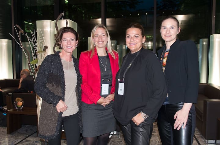 Marie-Rose Schellhammer,Beraterin; Natalie Essig, HM Fakultät für Archidektur; Alexandra Kratz, SKY Deutschland; Alexandrea Coffey, SKY Deutschland