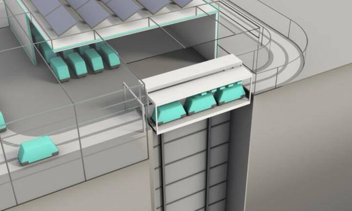 Sogenannte «Hubs» sind die Zugangsstellen zum Stollennetz. Das Umladen soll über vollautomatische Ein- und Austrittslifte erfolgen.