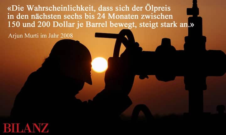 Der ehemalige Chefanalyst der US-Bank Goldman Sachs lag mit dieser Aussage falsch. Nach seiner Prognose im 2008 stieg der Ölpreis zwar zunächst stark an und erreichte im Juli einen Höchststand von 147 Dollar je Barrel. Kurz darauf, nach der weltweiten Wirtschaftskrise, lagen die Preise jedoch unter 40 Dollar je Barrel. Weitere interessante und peinliche Prognosen finden Sie im Buch «Keine Ahnung, aber davon viel» von Jürgen Brater. 
Keystone