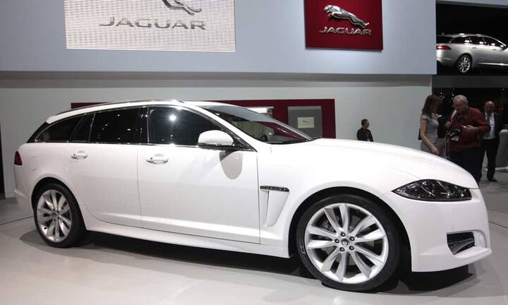 Platz 4: Jaguar XF Sportbrake 2.20. Der 200 PS starke Brite braucht 25,5 Prozent mehr als prognostiziert. (Bild: Bloomberg)