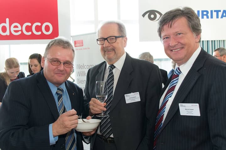 Christian Schmid, Verkaufsleiter, Securitas AG; Hansueli Müller, Generalsekretär, Regierungskonferenz Militär- Zivilschutz- Feuerwehr; Marcel Graber, Unternehmer, Graber Consulting