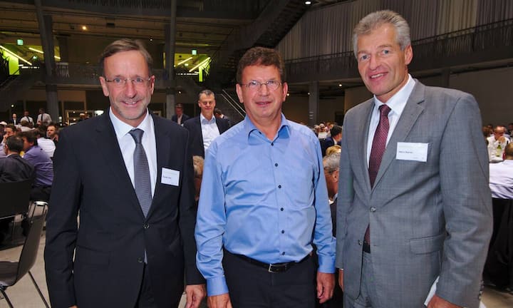 Renato Tami, Geschäftsführer, Elcom;
Siegfried Gerlach, CEO, Siemens Schweiz;
Heinz Karrer, Präsident, Economiesuisse