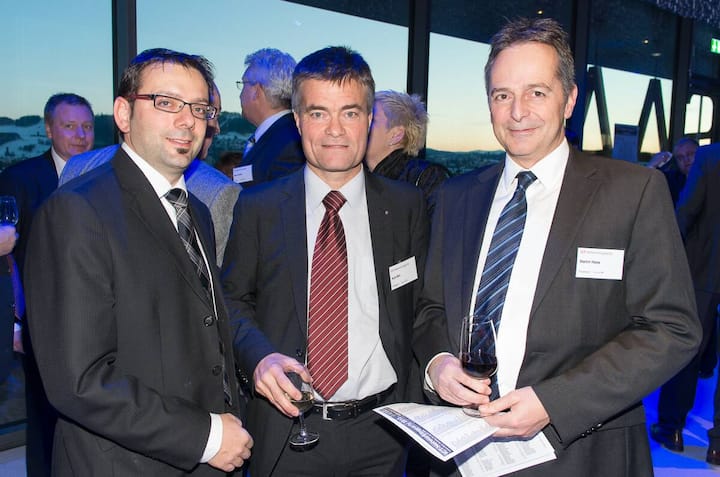 Patrik Rüegge, Bereichsleiter AWK Group; Kurt Biri, Managing Partner AWK Group; martin Haas, CIO, Migros IT-Services