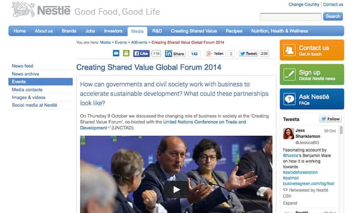 Platz 1: Nestlé (67,75 Punkte von maximal 100) Der weltgrösste Nahrungsmittelkonzern belegt den Spitzenplatz in der Informationspolitik. Laut Studie haben die drei erstplatzierten es am besten verstanden, interessierte Personen über die digitalen Kanäle mit Informationen zu versorgen.