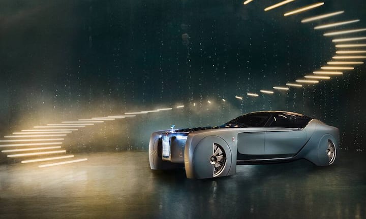 Die hohen dünnen Räder sollen den Wagen wie einen futuristischen Katamaran wirken lassen.