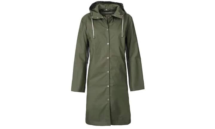 Nordisch: Ilse Jacobs (Frau)Ein funktionaler Regenmantel in dänischem Design mit geklebten wasserdichten Nähten und fester Kapuze. Für den rundum Schutz gibt es den passenden Regenhut dazu. Der Mantel ist in diversen Farben erhältlich. Preis 199 Franken