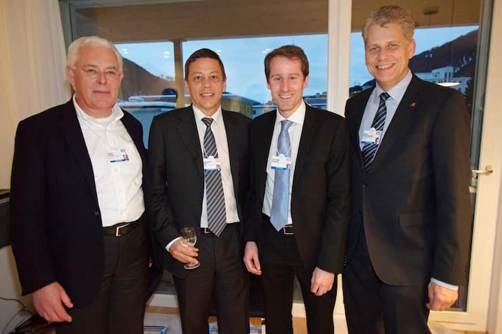 Heinz Haller, CEO, Dow Chemical Group; Alexandre Zeller, President, SIX Group; Thomas Aeschi, SVP-Nationalrat; Harry Hohmeister, CEO, Swiss International Air Lines Ltd.