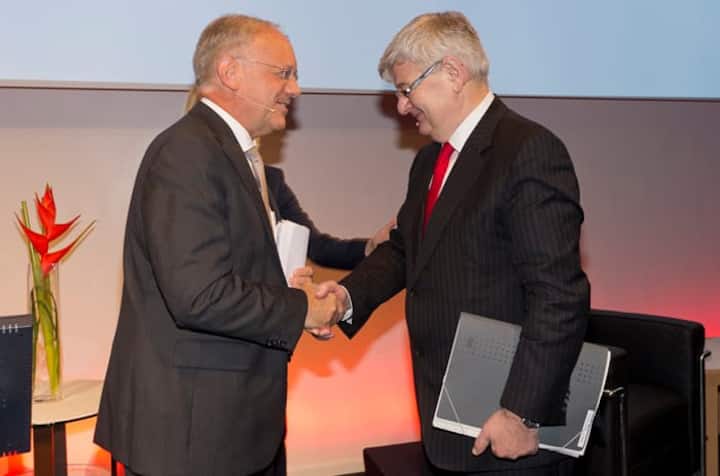 Bundesrat Johann Schneider-Ammann; Joschka Fischer, ehemaliger Deutscher Aussenminister