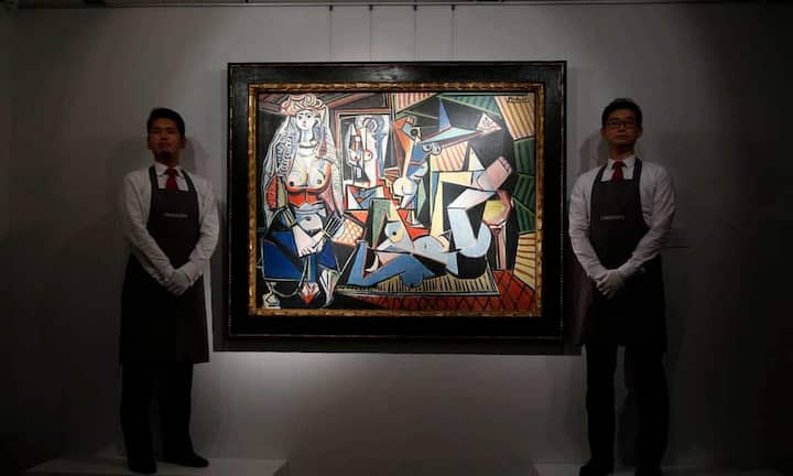 Das sind die teuersten Gemälde der Welt:
Platz 1: Pablo Picasso – «Les femmes d'Alger» (1955)
Das 1955 erstellte Ölgemälde «Les femmes d'Alger» erzielte bei Christie's inklusive Kaufprämie den Rekordpreis von 179,4 Millionen Dollar, nachdem der Hammer zuvor bei rund 160 Millionen Dollar gefallen war.