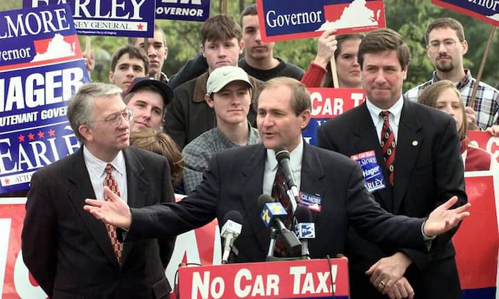 Jim Gilmore – «Gilmore for America»Praktisch unter Ausschluss der Öffentlichkeit bewarb sich Virginias Ex-Gouverneur Jim Gilmore um die Republikaner-Kandidatur.Quelle: sda / Bilder: Keystone