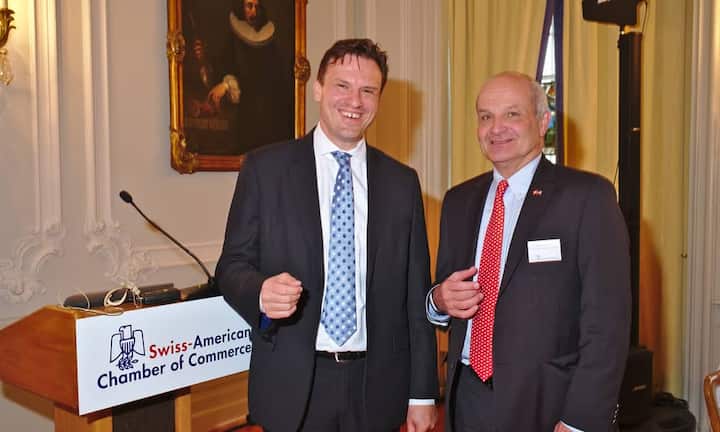 Patrick Frost, CEO, Swiss Life Group;
Martin Naville, CEO, Swiss American Chamber of Commerce