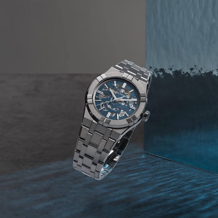 Maurice Lacroix, Aikon Mit seinem verspielten Einsatz von Kontrasten und Formen setzt die Aikon Automatic von Maurice Lacroix ein mutiges Statement. Preis: 3450 Franken.