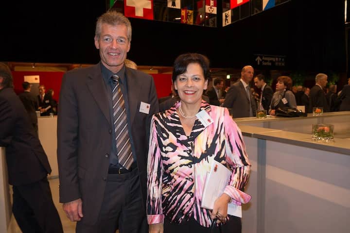 Heinz Karrer, CEO AXPO Holding AG; Ursula Gut-Winterberger, Regierungsrätin Kanton Zürich