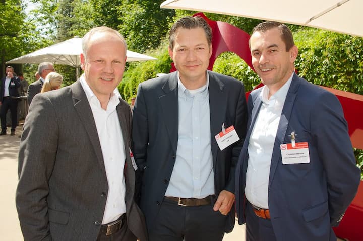Norbert Egli, Winkler Multi media Events; Gerry Flückiger, SBB; Christian Hermle, AMAG.