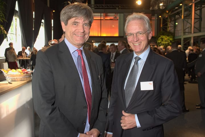 Rolf Hartl, Präsident, Erdöl-Vereinigung; Hans-Ulrich Bigler, Direktor, Schweizerischer Gewerbeverband