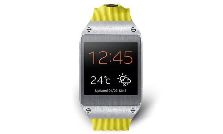 Alleskönner: Samsung Galaxy Gear wird in Verbindung mit einem Galaxy-Tablet oder -Smartphone zum Alleskönner. Es informiert über eingehende E-Mails und Anrufe. Dank Lautsprecher lässt es sich als Freisprecheinrichtung nutzen, und im Uhrenband ist eine 1,2-Megapixel-Kamera. 379 Franken.