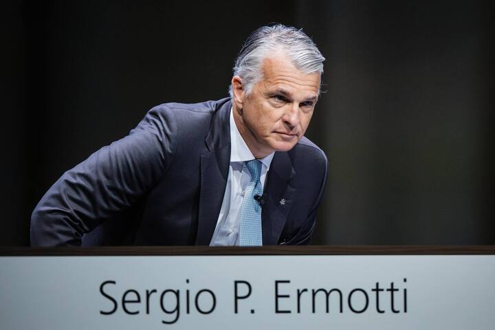 Foto: Stefan Bohrer, Basel, 24.4.24: Sergio Pietro Ermotti, Group Chief Executive Officer (CEO) der Grossbank UBS an der UBS Generalversammlung 2024 in Basel.