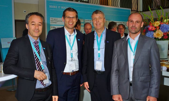 Hassan Elamri, Head of Business Management West and Central Africa, BASF;
Wilfried Baetz, Head of Marketing Crop Protection Africa & Middle East, BASF SE;
Klaus Ruf, Managing Director, BASF Schweiz AG;
Manfred Borer, Country Director Indonesia, Swisscontact