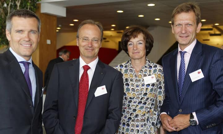 v.l.n.r. Lukas Gaehwiler; CEO UBS Schweiz Vorstandsmitglied economiesuisse, Dr. Markus R. Neuhaus; PwC Schweiz, Franziska A. Tschudi Sauber; CEO WICOR Holding AG Delegate of the Board of Directors & Vorstandsmitglied economiesuisse, Dr. Christian Keller; IBM Schweiz AG