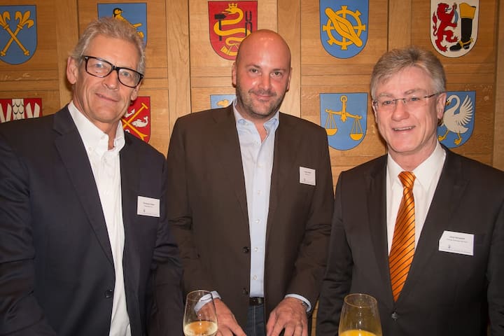Christoph Hilber, Managing Partner, Boardsearch AG; Jürgen Kaske, Creative Director, Interbrand AG; Jörg Henseleit, Managing Director Switzerland, Orange Business Services